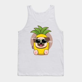 Cute Pineapple Pug Tank Top